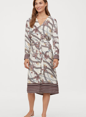 Women's Striped Sleeve Crew Neck Summer Midi Tshirt Dress