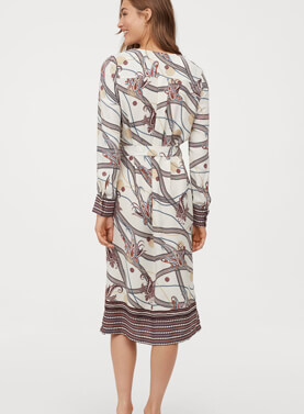 Women's Striped Sleeve Crew Neck Summer Midi Tshirt Dress